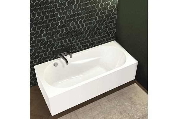 Акриловая ванна Riho Bathtubs Lazy 170х75 R прямоугольная, пристенная