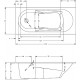 Акриловая ванна Riho Bathtubs Lazy 170х75 L прямоугольная, пристенная