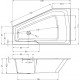 Акриловая ванна Riho Rething Space BR1700500000000 R, 180х110, пятиугольная, встраиваемая