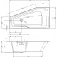 Акриловая ванна Riho Rething Space BR1500500000000 R, 170x90, пятиугольная, встраиваемая