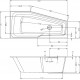 Акриловая ванна Riho Rething Space BR1400500000000 L, 160x75, пятиугольная, встраиваемая