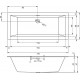 Акриловая ванна Riho Rething Cubic BR0700500000000 170х75 прямоугольная, встраиваемая