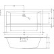Акриловая ванна Riho Rething Cubic BR0600500000000 160x70 прямоугольная, встраиваемая