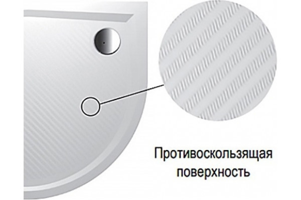 Поддон для душа Riho Kolping DB14 90x90 см четверть круга, низкий
