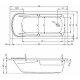 Акриловая ванна Riho Future XL 190 прямоугольная, объем 275 л.