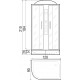 Душевая кабина River Dunay 120/90/24 ТН R прямоугольная-асимметричная, поддон средний