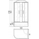 Душевая кабина River Dunay 120/90/44 МТ R прямоугольная-асимметричная, поддон глубокий