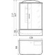 Душевая кабина River Vitim 120/80/50 ТН прямоугольная, поддон глубокий, стекло тонированное