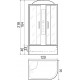 Душевая кабина River Dunay 120/90/44 МТ L прямоугольная-асимметричная, поддон глубокий