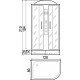 Душевая кабина River Dunay 120/80/24 МТ L прямоугольная-асимметричная, поддон средний