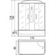 Душевой бокс River Dunay 170/80 ТН прямоугольный, стекло тонированное, с гидромассажем