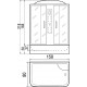 Душевой бокс River Dunay 150/80 МТ прямоугольный, стекло матовое, с гидромассажем
