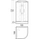 Душевая кабина River Nara Light 100/15 МТ четверть круга, поддон средний