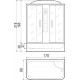 Душевой бокс River Nara 170/80/50 MT прямоугольный, стекло матовое, c крышей