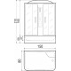 Душевой бокс River Nara 150/80/50 MT прямоугольный, стекло матовое, c крышей