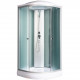 Душевая кабина River Nara Light 80x80х210 МТ профиль хром, стекло матовое, четверть круга, поддон низкий