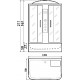 Душевой бокс River Sena 170/70/50 ТН прямоугольный, стекло матовое, с гидромассажем