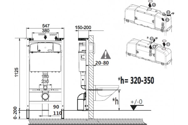 Комплект Roca Gap 893104100 подвесной унитаз + инсталляция + кнопка