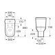 Унитаз напольный Roca Giralda  белый, овальный, антивсплеск, 39x68 см