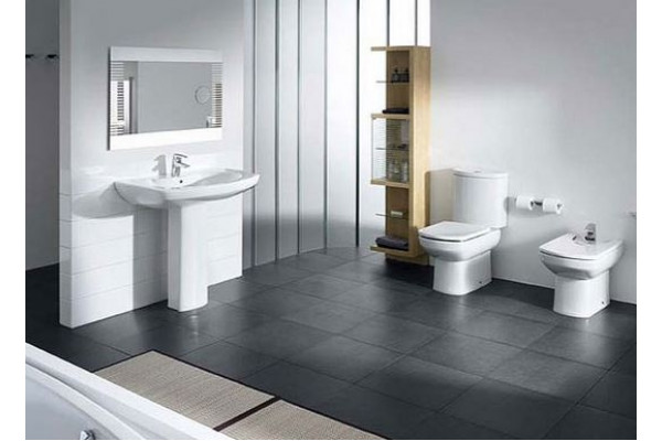Унитаз напольный Roca Dama Senso Compacto белый, прямоугольный, 40.5x60 см
