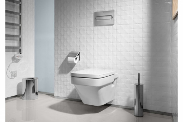 Унитаз подвесной Roca Dama-N 570 белый, прямоугольный, антивсплеск, 36x57 см