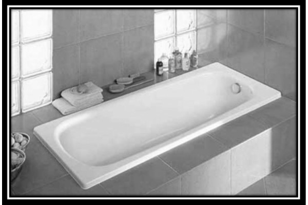 Ванна чугунная Roca Continental 150х70 прямоугольная, пристенная, объем 162 л.