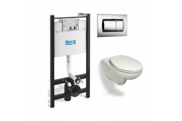 Комплект инсталляция Roca Pro WC+ унитаз Roca Victoria+крышка 