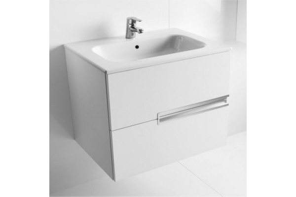 Тумба с раковиной Roca Victoria Nord Ice Edition 80 белая, с ящиками, подвесная