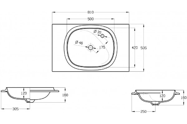 Раковина Roca Beyond 3270BB000 белая прямоугольная, цвет белый