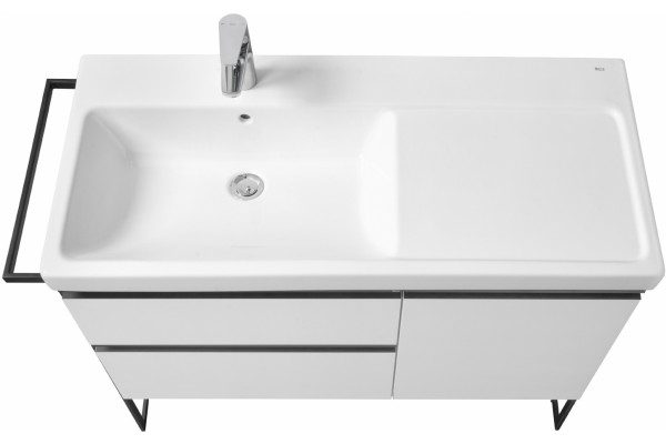 Тумба для комплекта Roca Domi 100 L, белый глянец, подвесная, с доводчиками