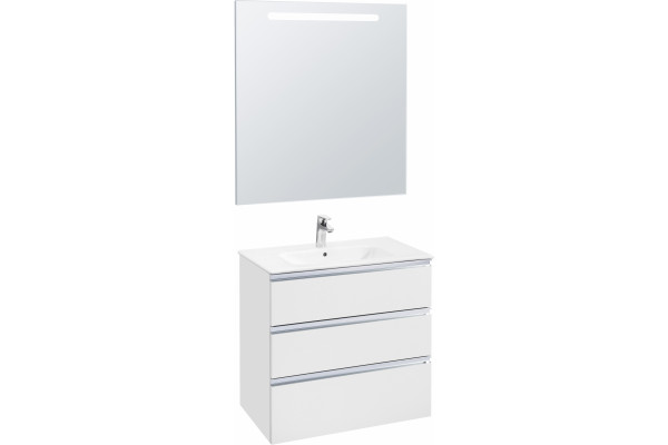 Мебель для ванной Roca The Gap 80, 3 ящика, белый глянец, подвесная, с доводчиками