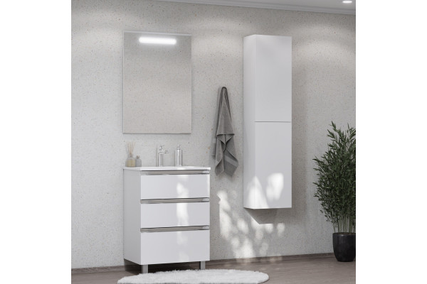 Мебель для ванной Roca The Gap 60, 3 ящика, белый глянец, подвесная, с доводчиками