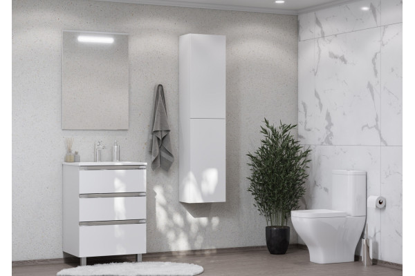 Мебель для ванной Roca The Gap 60, 3 ящика, белый глянец, подвесная, с доводчиками