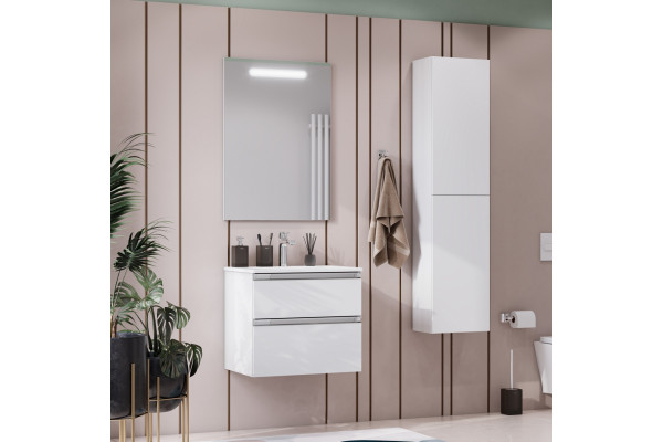 Мебель для ванной Roca The Gap 60, 2 ящика, белый глянец, подвесная, с доводчиками