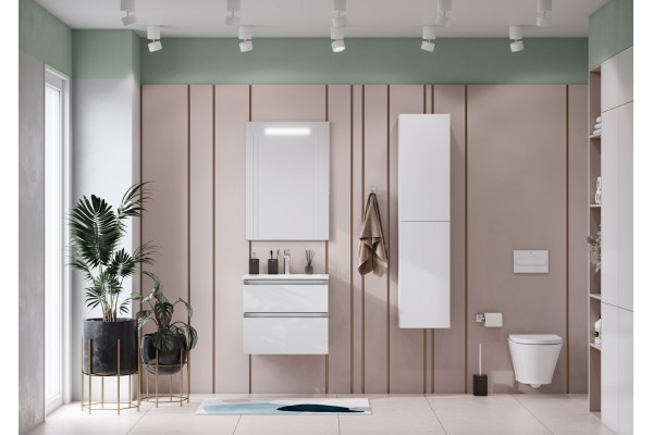 Мебель для ванной Roca The Gap 60, 2 ящика, белый глянец, подвесная, с доводчиками