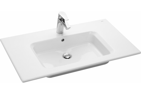 Тумба с раковиной Roca The Gap 80, 3 ящика, белый глянец, подвесная, с доводчиками