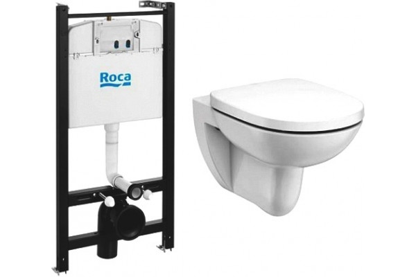 Комплект Roca Debba 893104980 с микролифтом, цвет белый,  в современном стиле