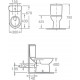 34P23800Y ACCESS унитаз-компакт горизонтальный выпуск, сиденье с крышкой SC1, 36x67 см