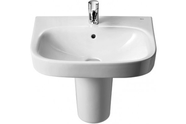 Раковина Roca Debba 60x48 цвет белый, полукруглая, с переливом