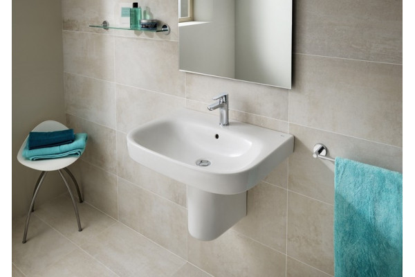 Раковина Roca Debba 60x48 цвет белый, полукруглая, с переливом