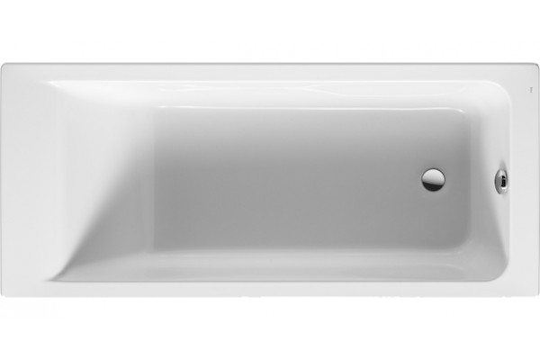Акриловая ванна Roca Easy 170x75 см прямоугольная, пристенная, объем 215 л.