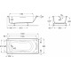 Акриловая ванна Roca BeCool 180x80 пристенная, прямоугольная, объем 240 л.