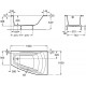 Акриловая ванна Roca Hall Angular 150x100 R пристенная, асимметричная