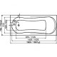 Акриловая ванна Roca Uno 160х75 прямоугольная, объем 220 л.