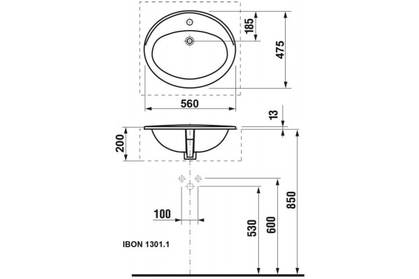 Раковина Roca Adora 56x47,5, цвет белый, на столешницу, овальная