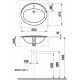 Раковина Roca Adora 56x47,5, цвет белый, на столешницу, овальная