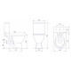 Унитаз-компакт Rosa Неро белый, овальный, антивсплеск, 37x63 см