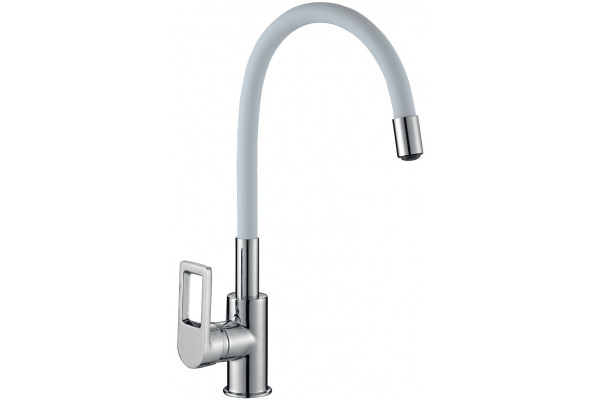 Смеситель Rossinka Z Z35-35U-White для кухонной мойки однорычажный, высота излива 26.1 см