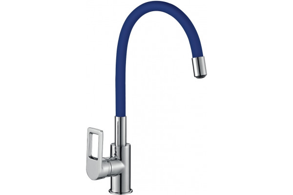 Смеситель Rossinka Z Z35-35U-Blue для кухонной мойки однорычажный, высота излива 26.1 см
