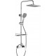 Душевая стойка Rossinka RS27 RS27-45 хром, штанга 93 см, шланг двойная оплетка, металлический 150 см
